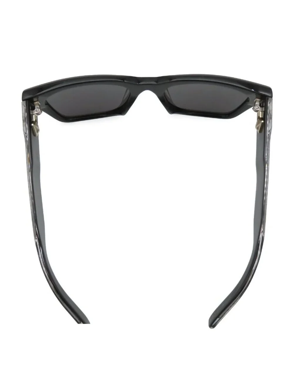 Dior Diamond Sunglasses Black Silver Acetate Metal Rectangular Eyewear